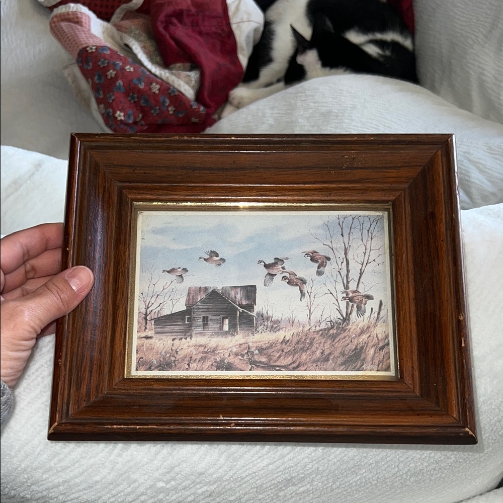 SOLD Vintage Framed Pheasant Wall Art